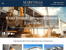 Tablet Screenshot of maryvilleconstruction.com